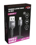 ATC-C4 Καλώδιο Φόρτισης & Sync USB A/C 3A max 1m - Image 2