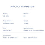 Τσάντα tablet XO CB03 iPad Μαύρη (10.9 ιντσών) - Image 2