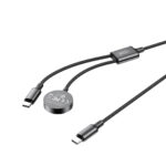 XO CX030 Type-c σε Type-c + Καλώδιο Φόρτισης Apple Ρολογιού Μαύρο - Image 2