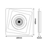 Avide Design Oyster Οροφής Nicole 95W(47,5+47,5) με Τηλεχειριστήριο RF - Image 2