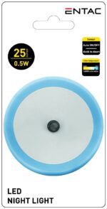 Entac Φωτάκι Νυκτός 0.5W Στρογγυλό Ψυχρό Μπλέ - Image 3