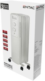 Entac Oil Heater 7 Fins 1500W White - Image 2
