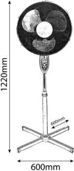 Entac Ανεμιστήρας Ορθοστάτης 44W Pulse με Τηλεχειριστήριο - Image 3