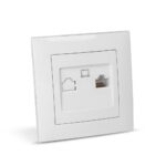 Entac Arnold Recessed wall LAN socket Cat5 White