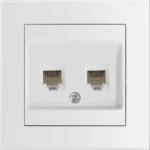 Entac Arnold Recessed wall LAN socket 2x Cat5 White