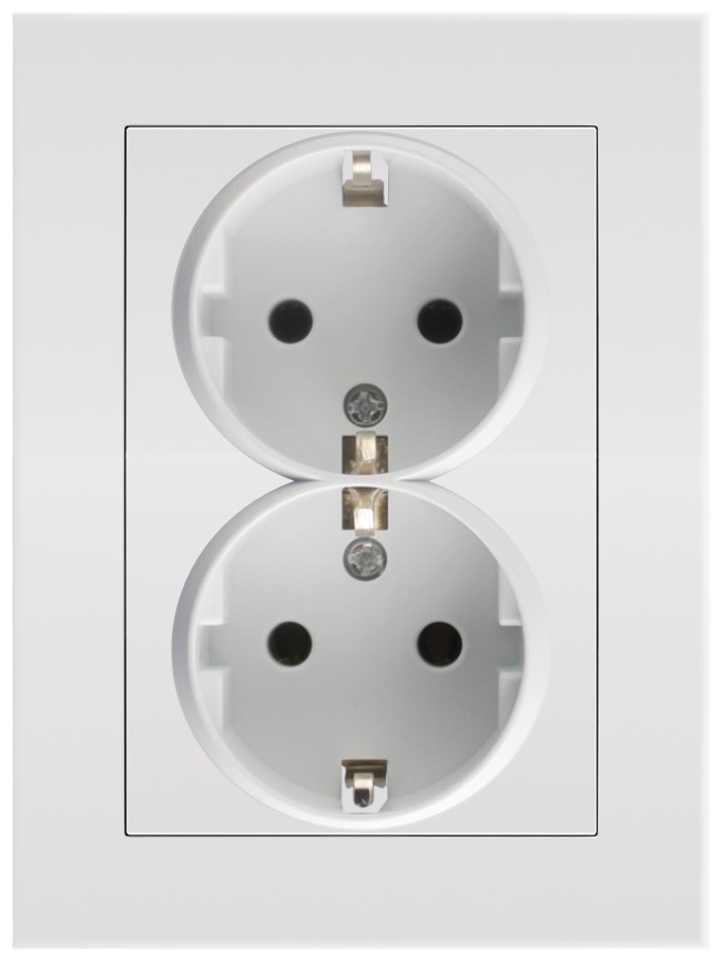 erws2e-arn-w_entac-arnold-sullyesztheto-fali-aljzat-2x-foldelt-feher Entac Arnold Recessed wall socket 2x earthed White - Image 1