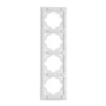 Entac Arnold Πλαίσιο Τοίχου Διακόπτη - Πρίζας 4 Θέσεων Οριζοντίως Λευκό - Image 3