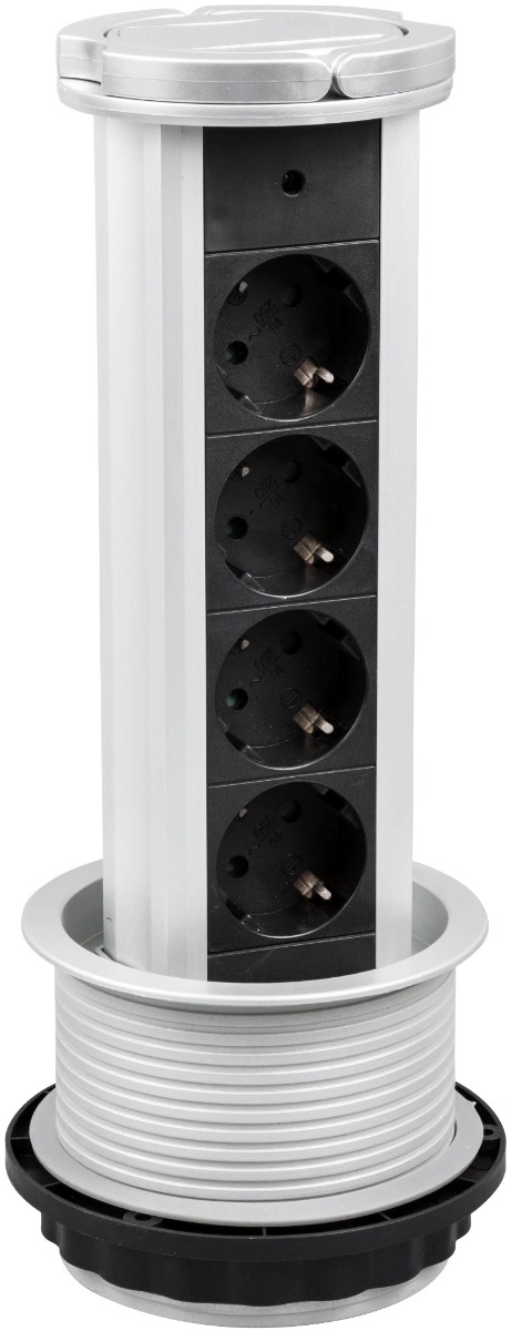 evse15g4-15_entac-eloszto-4-foglalat-fuggoleges-15m-3g15_1 Entac Πολύπριζο 4 Θέσεων Κατακόρυφο 3G1.5 1.5m - Image 1