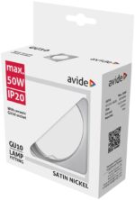 Avide GU10 Πλαίσιο Τετράγωνο Σατέν Νίκελ - Image 2