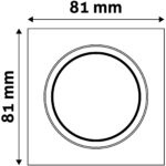 Avide GU10 Πλαίσιο Τετράγωνο Σαγρέ Μαύρο - Image 3