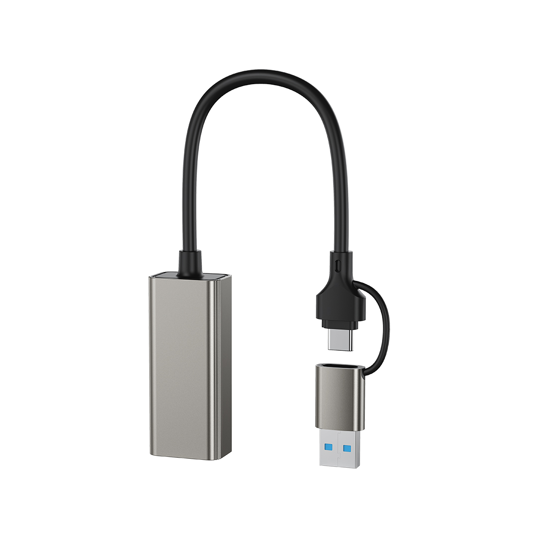 hub018_2_3_ XO HUB018 Αντάπτορας Δικτύου USB σε Type-C 2-σε-1 RJ45 100Mbs - Image 1