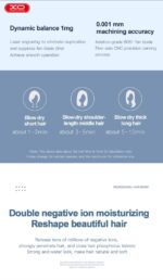 XO CF2 1600W Πιστολάκι Μαλλιών Ταξιδίου Μπλέ - Image 10