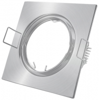 lafn1 Avide GU10 Πλαίσιο Τετράγωνο Σαγρέ Σατέν Νίκελ - Image 1