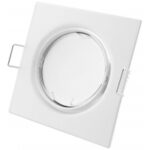 Avide GU10 Πλαίσιο Τετράγωνο Σαγρέ Άσπρο - Image 3