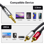 ATC HQ 3.5mm M/ 2 X RCA Cable 5m - Image 3