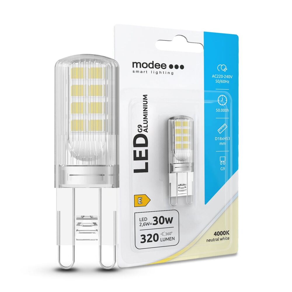 media-1710338345109 Modee Lighting Λάμπα LED G9 Aluminium 2.6W 4000K (320 lumen) ERP B1 - Image 1