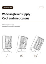 XO MF82 Επιτραπέζιος Ανεμιστήρας USB Διπλής Λεπίδας - Image 4