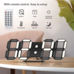 EDUP EH-LED1302B-3 Ρολόι τοίχου 3D LED 9,7" Ξυπνητήρι με Τηλεχειριστήριο - Image 2
