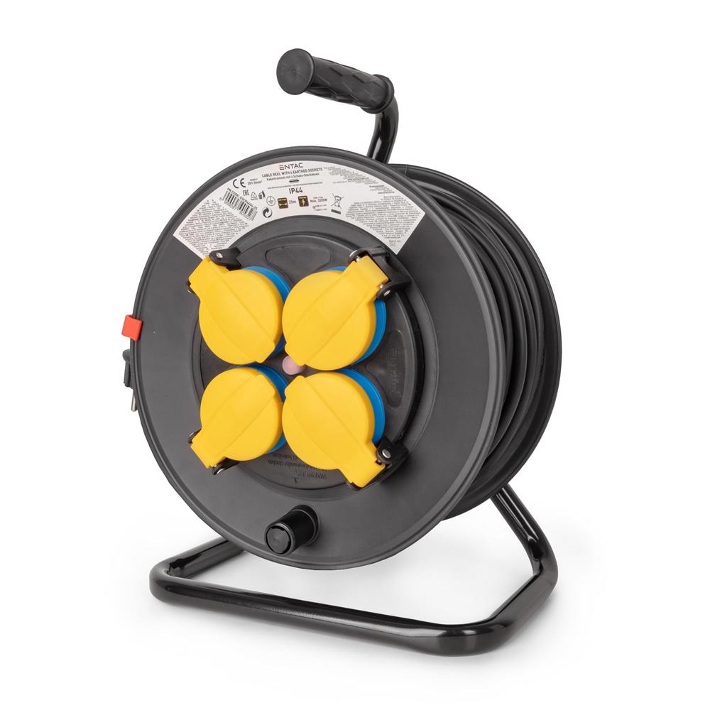 nhfcwoeiu Entac Στροφείο Σούκο IP44 με 4 Θέσεις 25m 3G1.5 - Image 1