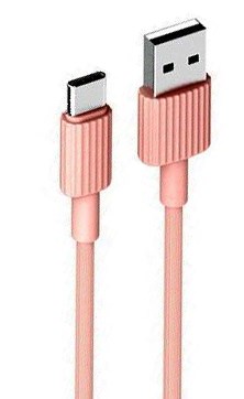 ping_1 XO NB156 USB Καλώδιο Φόρτισης για Type-C Ροζ - Image 1