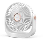 XO MF101 Επιτραπέζιος Ρυθμιζόμενος Ανεμιστήρας 1200mAh Λευκό