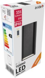 Avide Εξωτερικό Φωτιστικό Τοίχου Torino 2 Way LED 8W Λευκό 4000K IP65 - Image 2