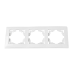 Entac Arnold Πλαίσιο Τοίχου Διακόπτη - Πρίζας 3 Θέσεων Οριζοντίως Λευκό