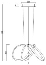 Avide LED Κρεμαστό Φωτιστικό Οροφής Varina 52W Λευκό 4000K - Image 2