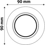 Avide GU10 Πλαίσιο Στρογγυλό Σαγρέ Άσπρο - Image 4