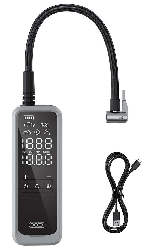 xo-cz018_x2_1 XO CZ018 Smart Φορητή Ασύρματη Αντλία Φουσκώματος 5000 mAh 22 Κυλίνδρων - Image 1