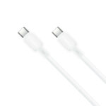 ThreeKey TK-NB09 Καλώδια Σιλικόνης Type-C σε Type-C 60W Λευκό