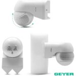 Geyer Επίτοιχος ανιχνευτής κίνησης IR 500W 220° 12m IP44 λευκός - Image 4