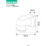 Geyer Επίτοιχος ανιχνευτής κίνησης IR 500W 220° 12m IP44 γκρι - Image 3