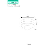 Geyer Ανιχνευτής κίνησης οροφής IR 300W 360° 12m IP44 λευκός - Image 3