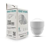 Geyer Επίτοιχος ανιχνευτής κίνησης IR 600W 240° 10m IP65 λευκός