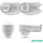 Geyer Επίτοιχος ανιχνευτής κίνησης IR 600W 240° 10m IP65 λευκός - Image 2