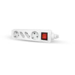 Geyer Πολύπριζο 2 θέσεων σούκο και 2 θέσεων απλών με διακόπτη - Image 2