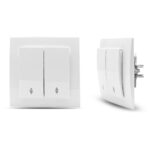 Geyer Λευκός διακόπτης Α/Ρ διπλός - Image 2