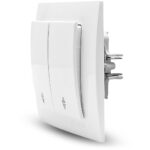 Geyer Λευκός διακόπτης Α/Ρ διπλός - Image 3