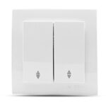 Geyer Λευκός διακόπτης Α/Ρ διπλός