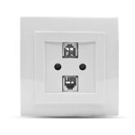 Geyer Λευκή πρίζα τηλεφώνου διπλή