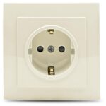 Geyer Μπεζ σούκο πρίζα με προστασία