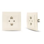 Geyer Μπέζ πρίζα δικτύου CAT6  διπλή - Image 2