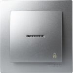 Geyer Ασημί μπουτόν κουδουνιού με ενδεικτική λυχνία 12V