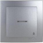 Geyer Ασημί μπουτόν κουδουνιού με ενδεικτική λυχνία 12V - Image 2