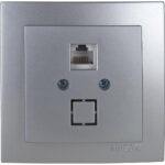 Geyer Ασημί πρίζα δικτύου CAT6