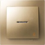 Geyer Σατινέ μπουτόν κουδουνιού με ενδεικτική λυχνία 12V