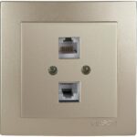 Geyer Σατινέ πρίζα δικτύου CAT5 διπλή - Image 2