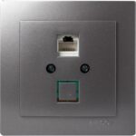 Geyer Ανθρακί πρίζα δικτύου CAT6 - Image 2