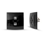 Geyer Μαύρη πρίζα τηλεφώνου διπλή - Image 3